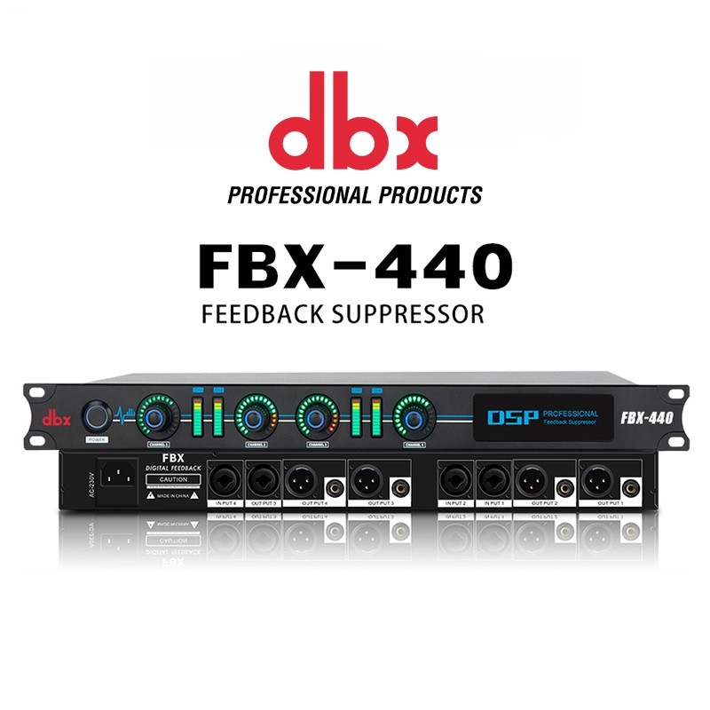 DBX FBX-220/FBX-440 Suppressor, Professional ไมโครโฟน Anti-Roaring, การเสถียรในการส่ง, ห้องประชุม KT