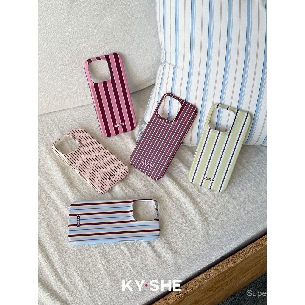 เคสโทรศัพท์เหมาะสําหรับiPhone 7 8 X XS XR XSMAX 11 12 13 14 15 16 17 Pro max Plus Air Niche Stripesฟ