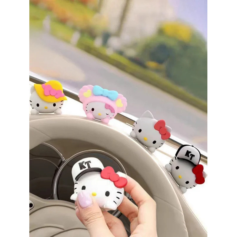 1 ชิ้น Hello Kawaii Kitty เครื่องประดับตกแต่งรถ Charm DIY รถตกแต่งเครื่องประดับของขวัญวันเกิดของขวัญวันวาเลนไทน์