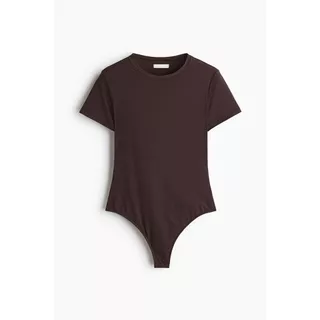 H&M(เอชแอนด์เอ็ม) บอดี้สูทไมโครไฟเบอร์แขนสั้น Women Short-sleeved microfibre body 1306119_1