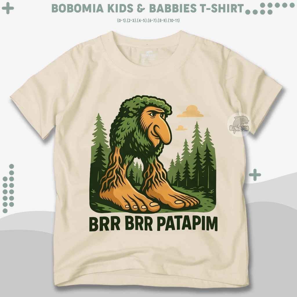 Bobomia เสื้อยืดเด็ก Brr Brr Patapim Funk Anomali Brainrot | Distro Clothes for Boys and Girls เสื้อ