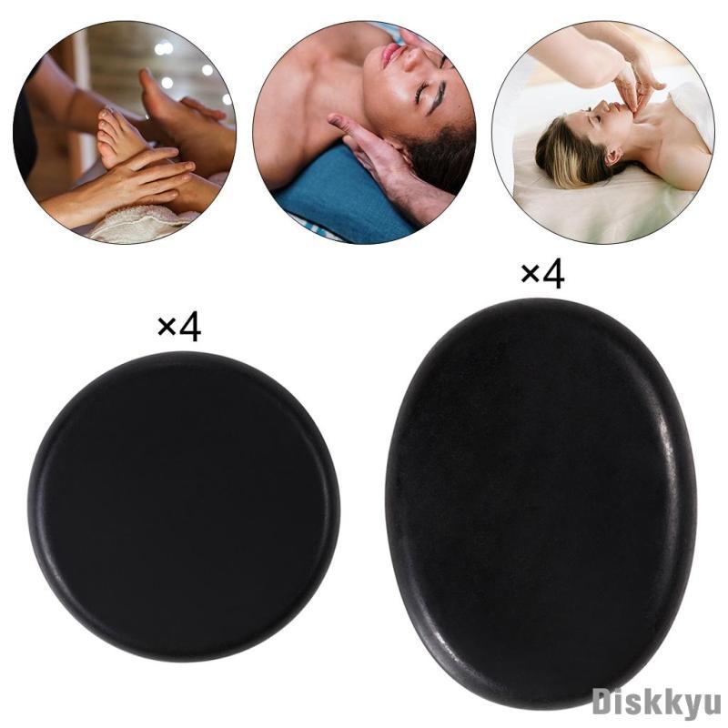 [Diskkyu] หินบาซอลต์ 4 ชิ้น สําหรับนวดร้อน สปา หินร้อน อุปกรณ์นวดสปา