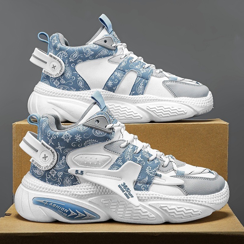 High-Top Mens Shoes Casual Really Combat Basketball Sports Running Heightening Little White Daddy Sh