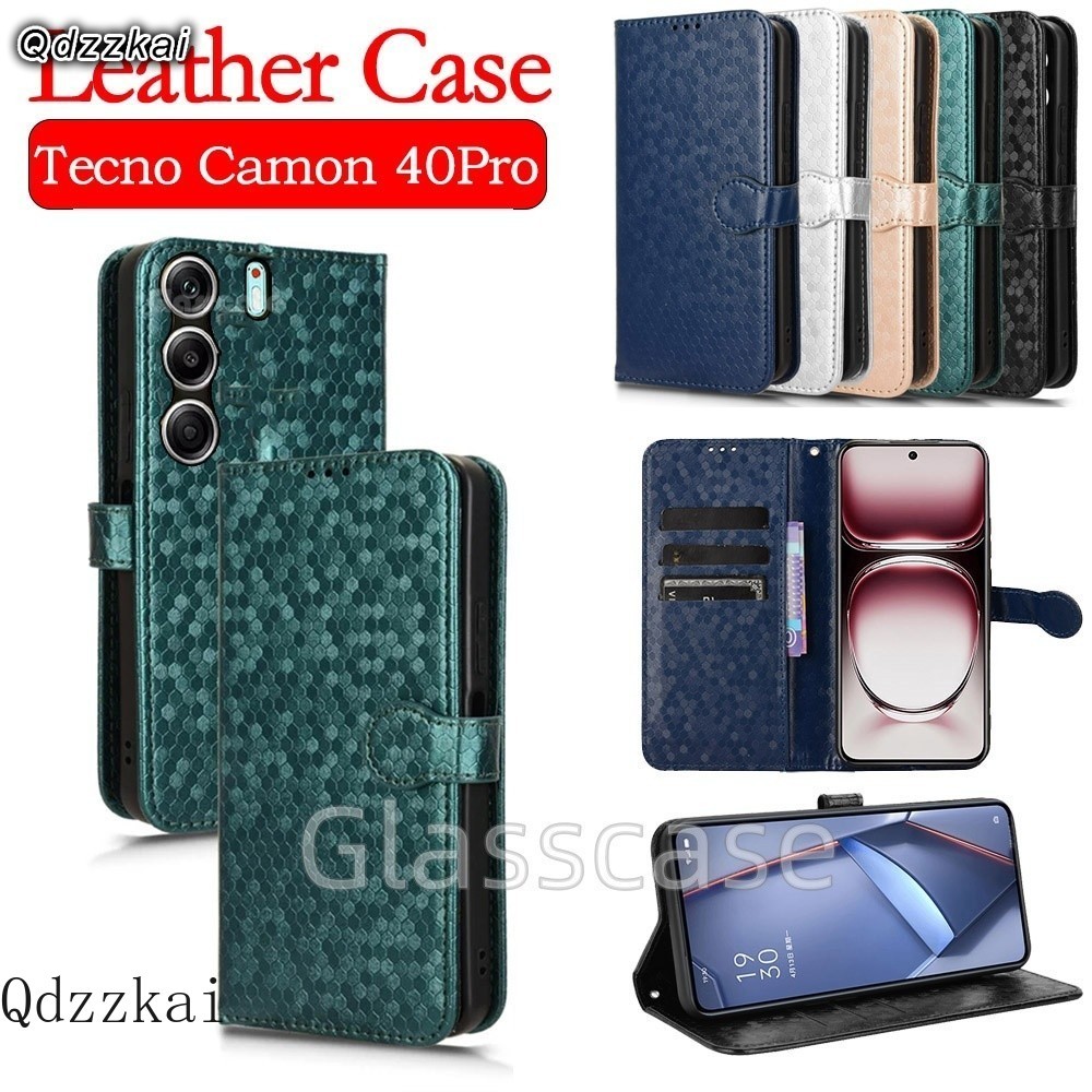 ปลอกสําหรับ Tecno Camon 40 pro premier 40pro 40premier Camon40pro Camon40premier พลิกหนังโทรศัพท์กรณ
