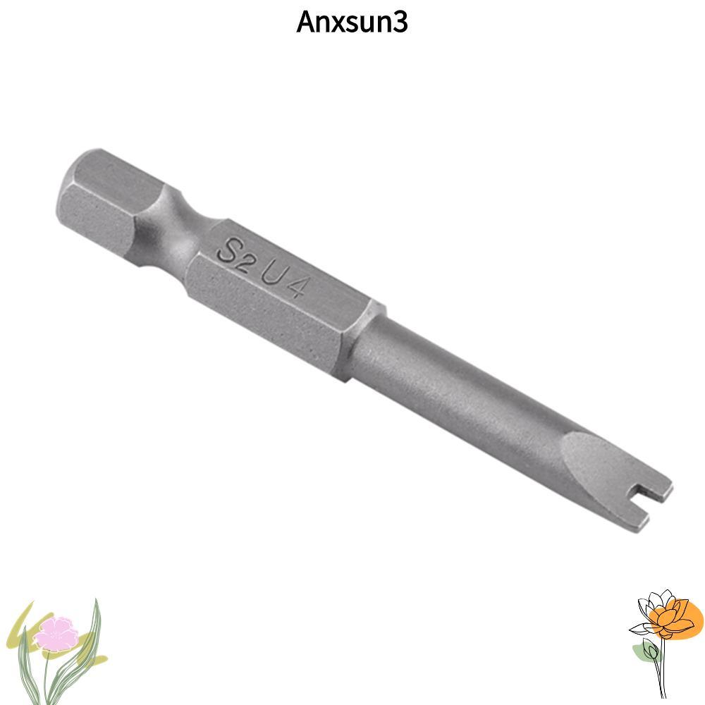 ANXSUN3 5 ชิ้น U ประเภทเจาะ Bits, S2 โลหะผสมเหล็ก, ความยาว 50 มม. U รูปร่างไขควง Bits, 1/4 นิ้ว Hex 