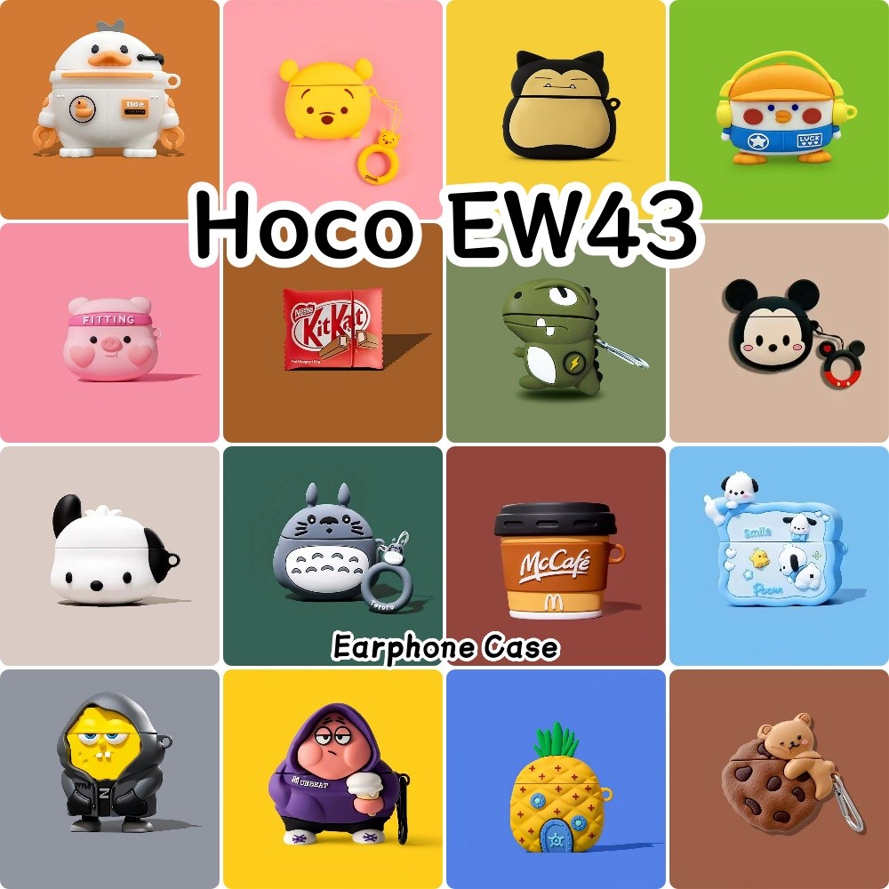 สําหรับ Hoco EW43 Casing Case Soft Silicone Headphone Case อินเทรนด์การ์ตูน NO.6
