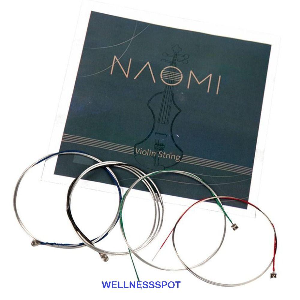 WELLNESSSPOT 1 ชุด Fiddle String, เปลี่ยน 4/4 3/4 1/2 1/4 1/8 Naomi ไวโอลิน String, เครื่องดนตรี GD 