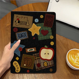 🔥จัดส่งทันที🔥เคสipad Pro11 2024 air7 air5 gen11 กางเกงยีนส์สไตล์การ์ตูน ช่องใส่ปากกา เคสไอแพด mini7