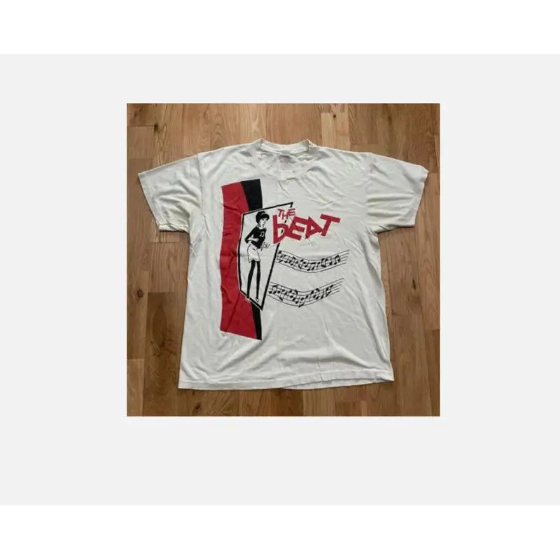 วินเทจ 80s เสื้อยืดคอนเสิร์ตวงดนตรี The English Beat New Wave