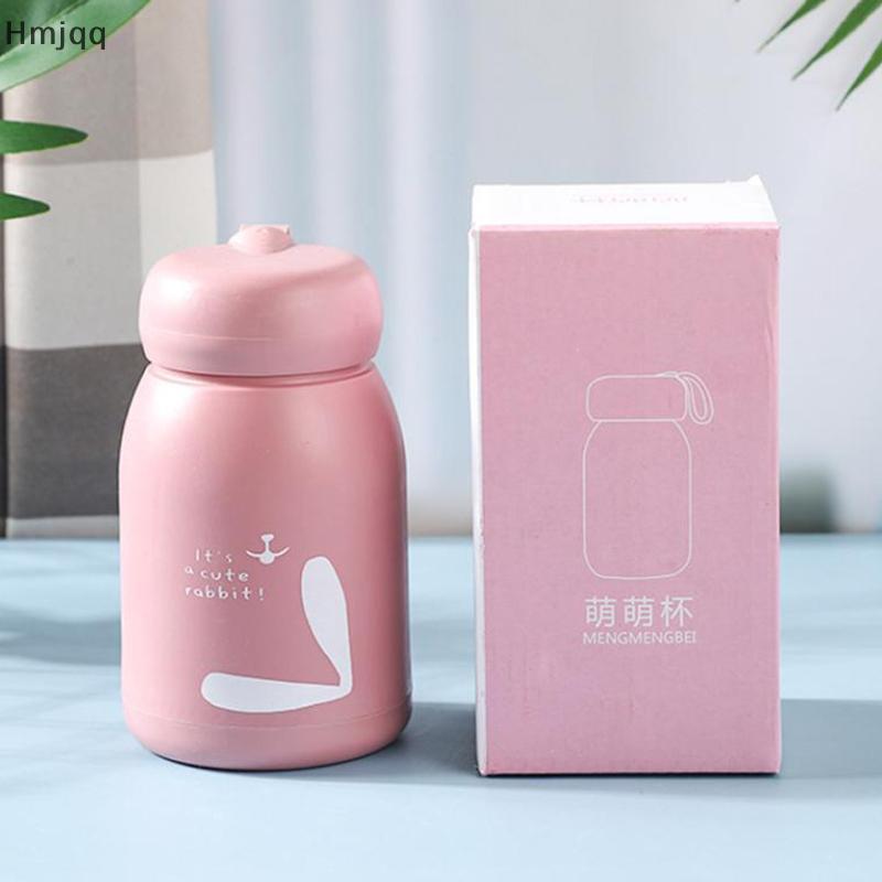 Hmjqq Mini 320Ml น่ารักแบบพกพาขวดความร้อนฉนวนแก้วถ้วยสูญญากาศขวดน้ําสําหรับสาวเด็ก VN