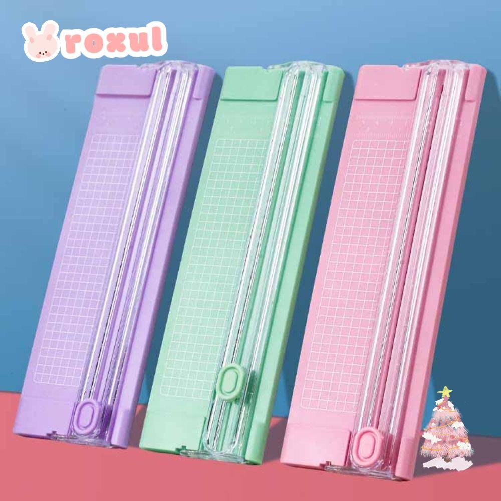 ตัดภาพ ROXUL|ตัดกระดาษแบบพกพาสํานักงาน Supplie|เครื่องตัดกระดาษขนาดเล็กแบบสมุดสองทาง