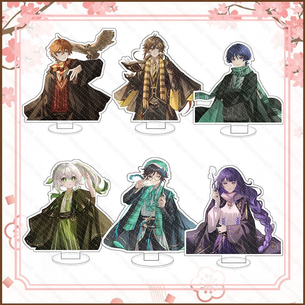 ZY2 Genshin Impact รูปของเล่นอะคริลิคขาตั้งอะนิเมะแผ่น Raiden Wanderer Venti Nahida ตกแต่งบ้าน Colle