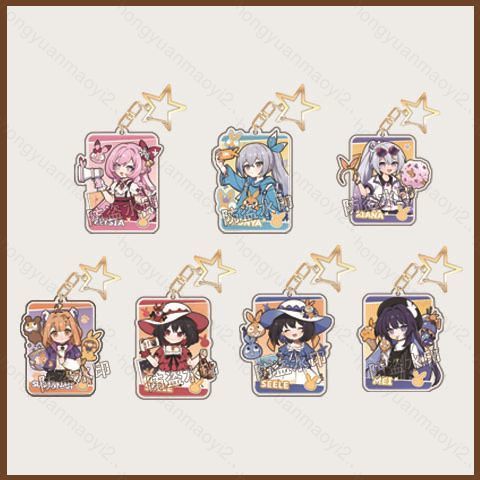 ZY2 Honkai Star Rail Elysia Kiana อะคริลิคพวงกุญแจกระเป๋าเป้สะพายหลังจี้กระเป๋าอุปกรณ์เสริมอะนิเมะ P