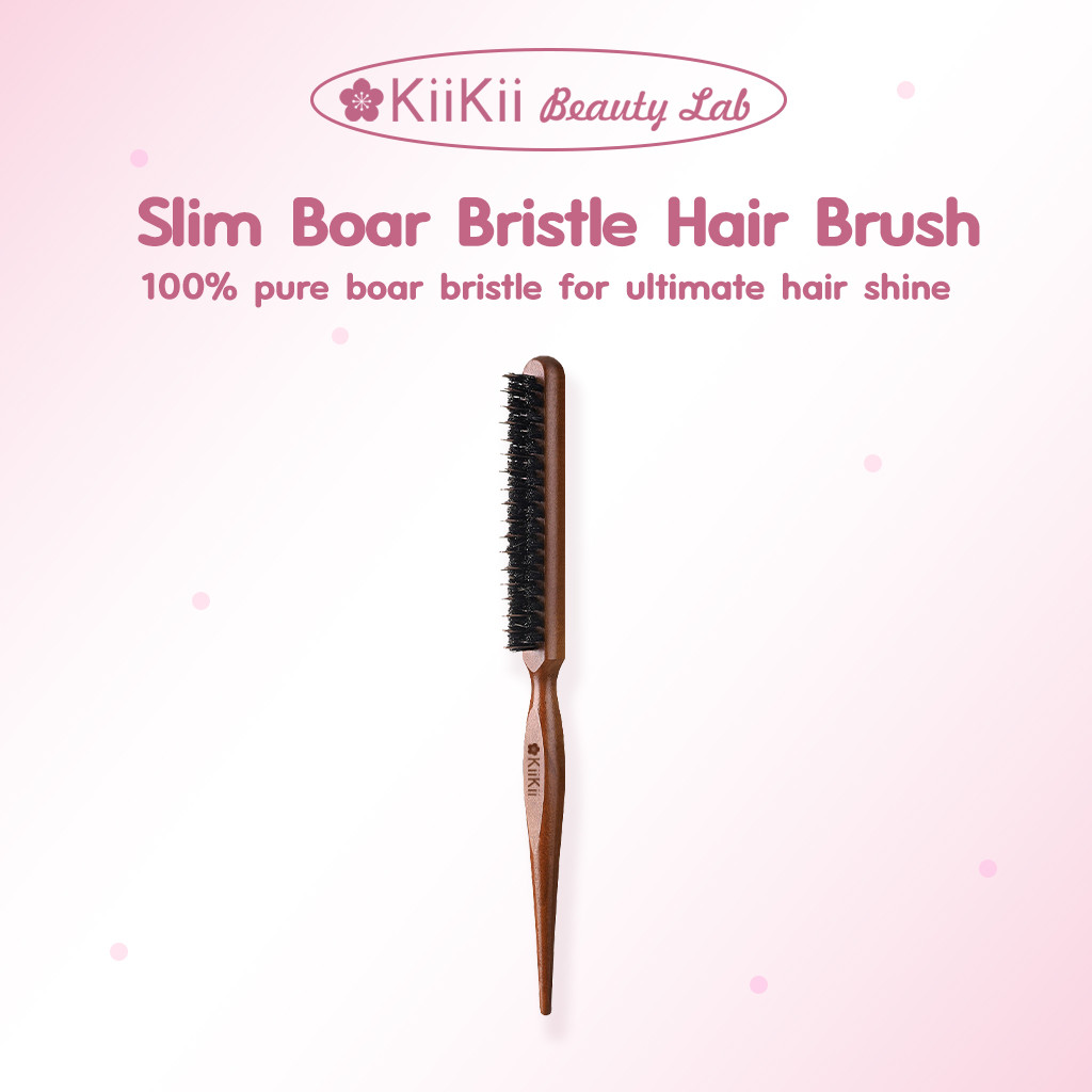 KiiKii Beauty Lab หวี หวีขนหมูป่า หวีจัดแต่งทรงผม หวีจัดแต่งทรงผมมืออาชีพ คุณภาพดี  ไม้จริง