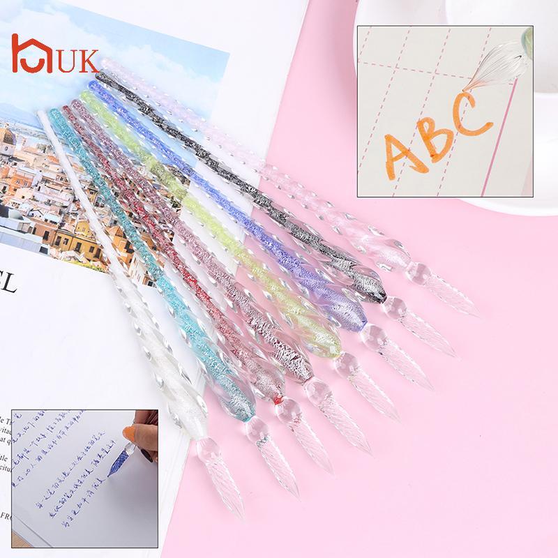 UK diy craft จิตรกรรม ของขวัญ Dipping Drip Fountain ปากกา Dip ปากกาแก้วเติมหมึก TH