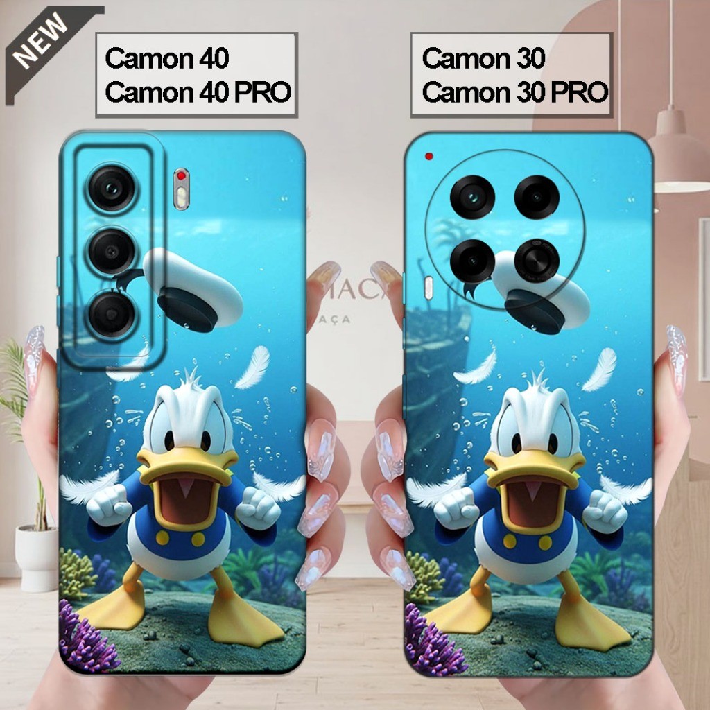 เคส Tecno CAMON 40 | CAMON 40 Pro _เคส CAMON 30 | CAMON 30 PRO - ปลอกสีดําใสยืดหยุ่น