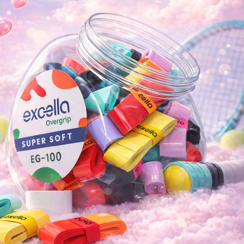 กริ๊ปEXCELLA EG-100 นุ่มหนึบ กันลื่น ดูดเหงื่อ จับสบาย เล่นแบด/เทนนิส ส่งไวจากไทยไม่พอใจยินดีคืนเงิน