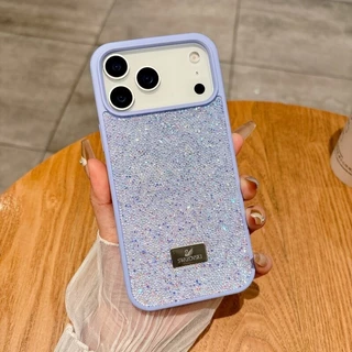 หลากสี Rhinestones เข้ากันได้กับเคสโทรศัพท์สําหรับ iPhone 17 Pro Max 17 Pro Air 16 Pro 15 + 14 13 12 11 Glitter กล้องป้องกันฝาครอบ