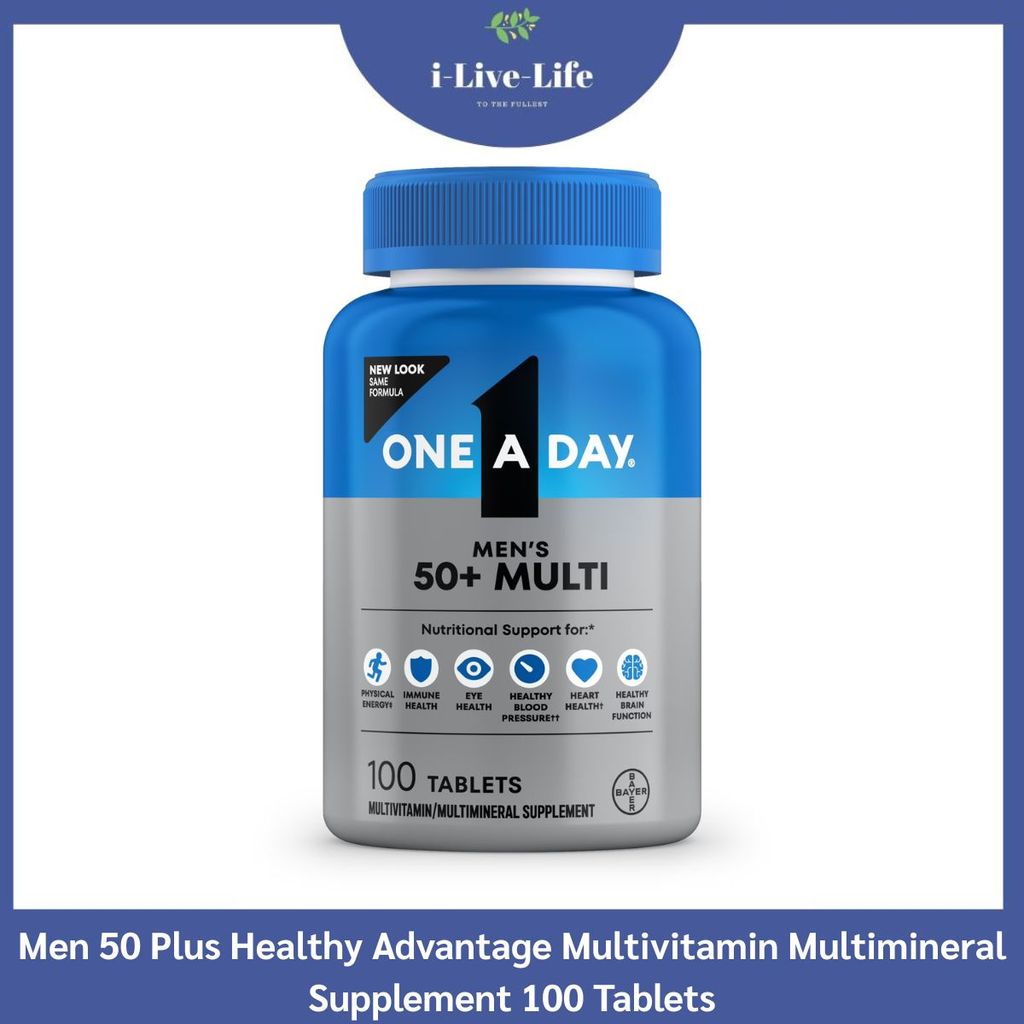 Men's 50+ Healthy Advantage 100 Tablets - One A Day วิตามินและแร่ธาตุรวม สำหรับผู้ชายวัย 50 ขึ้นไป