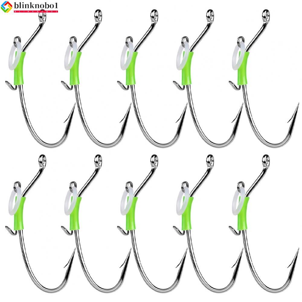 ตะขอกุ้งเรืองแสงทรงโค้งสําหรับตะขอจิ๊กว่ายน้ําธรรมชาติสําหรับ Grouper