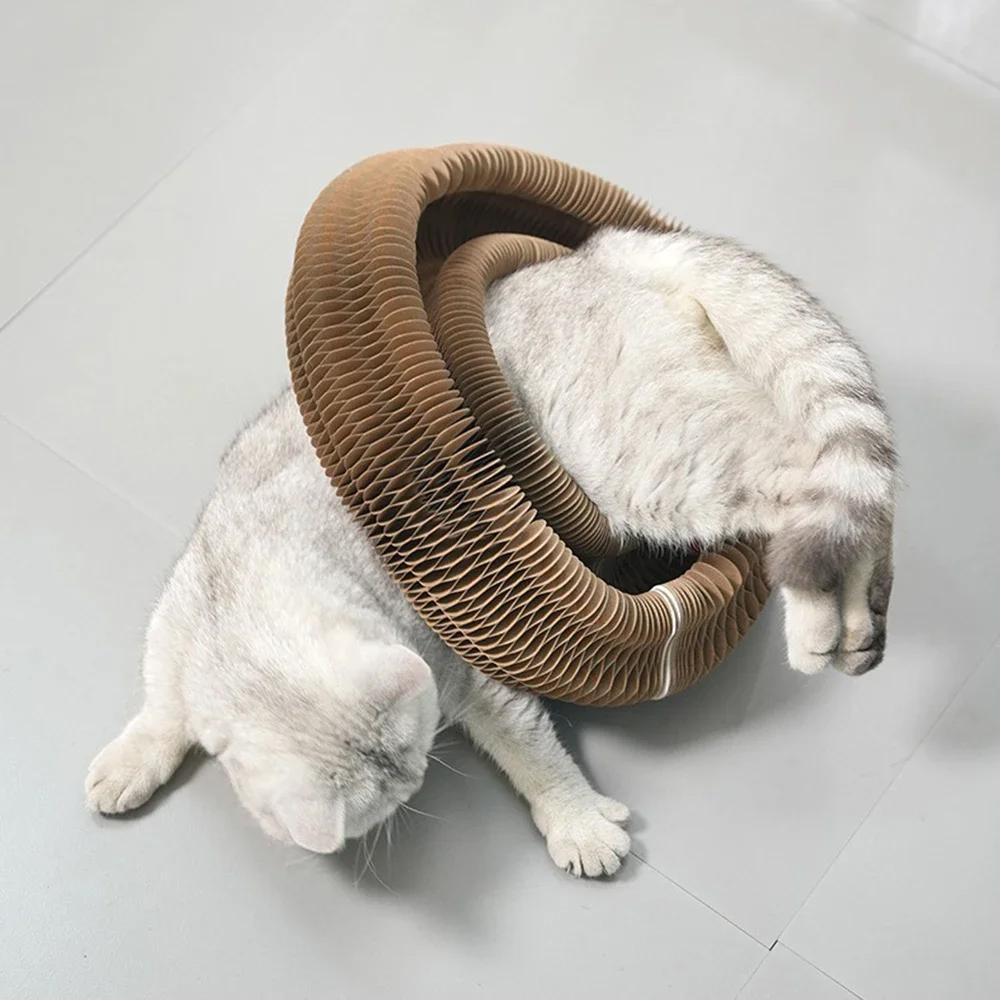 Kurlz ของเล่นแมว Magic Organ Cat Scratching Board Cat Anti-scratch Interactive Nest Pad O8y2