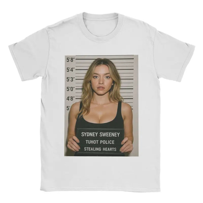 เสื้อยืด Amazing Sydney Sweeney is Stealing Hearts คอกลม ผ้าฝ้าย แขนสั้น เสื้อยืดคลาสสิก