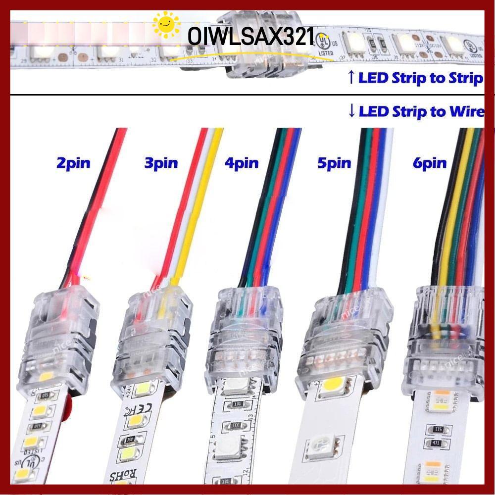 OIWLSAX321 LED Strip Connector 4pin 5pin 6pin 2pin 3pin Terminal Splice การเชื่อมต่อสายไฟ