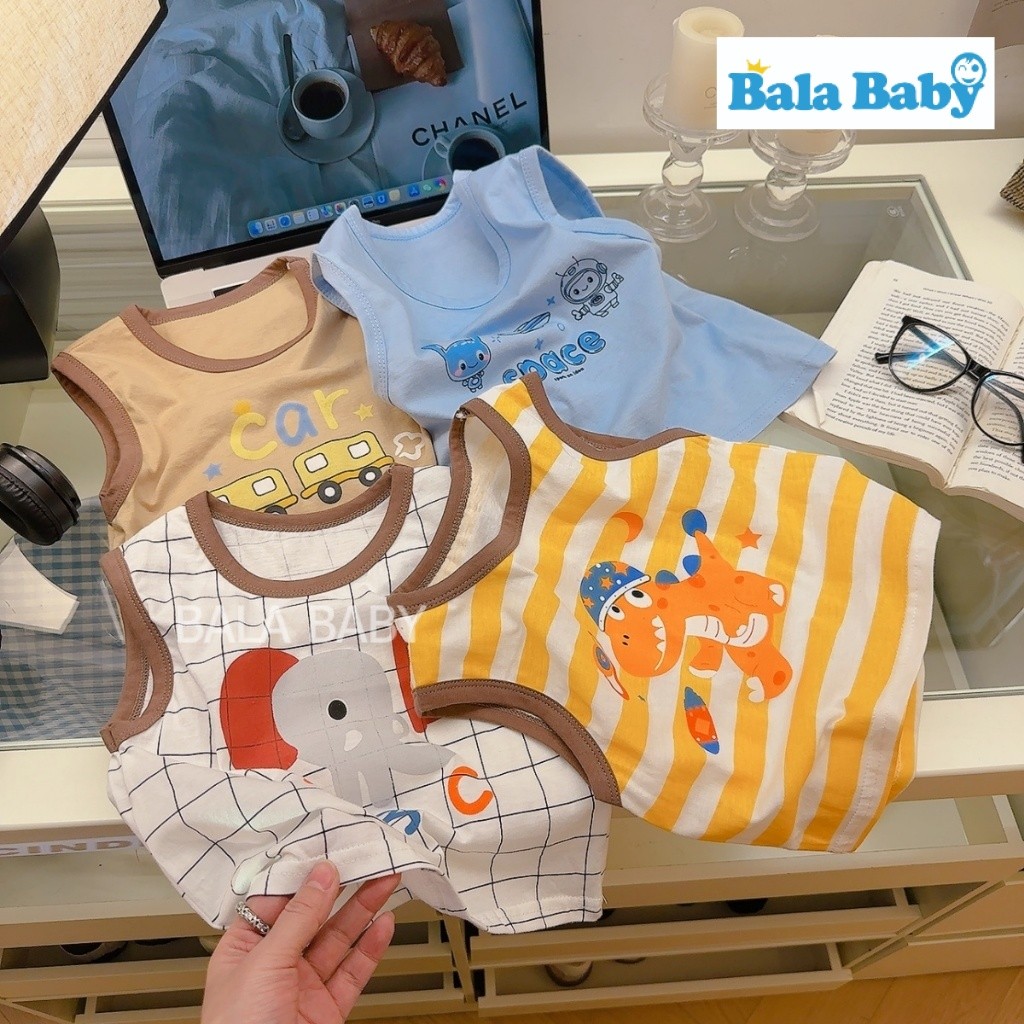 ใหม่ เสื้อกล้ามเด็ก เสื้อแขนกุดสำหรับเด็กผู้ชาย ผ้าcotton แฟชั่นน่าร้อน2026 BXT05