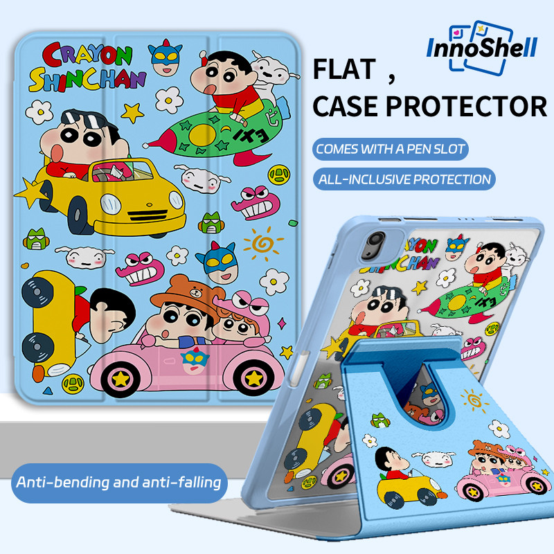InnoShell พร้อมส่ง เคสiPadหมุน 360° Pro11/13 2024 Air6 Star Black Cat ที่ใส่ปากกา Air7 11/13 Gen9 Gen8 Gen11