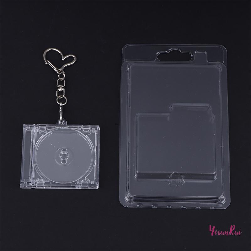YosunRui] Mini Cd พวงกุญแจอัลบั้มกรณีพลาสติก Cd Cases Clear DVD Bulk DVD Jewel Keyring เพลง nk Minip