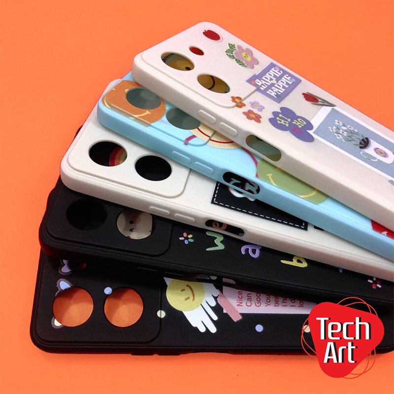 เคสนิ่มสีพาสเทลพิมพ์ลายน่ารัก Realme C53 C55 // Xiaomi Redmi 9A Redmi 12C