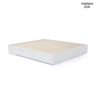 SB Design Square เตียง 2 ลิ้นชัก ขนาด 6 ฟุต รุ่น BASIC สีขาว (186x203x31 ซม.) แบรนด์ MAISON&CO.