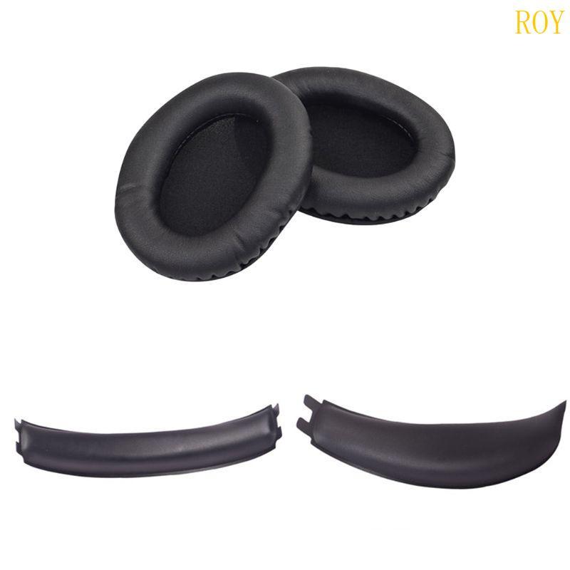 ROY Soft Gaming Ear Covers Breathable Earpads สีดําสําหรับ Hyper X Cloud Flight Stinger