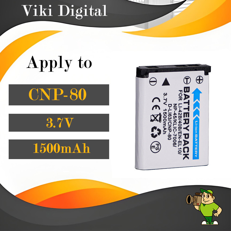 แบตเตอรี่ CNP-80 สำหรับ Casio กล้อง EX-ZS5 150 Z33 Z88 H50 H60 EX-Z270 Z280 Z330 Z370