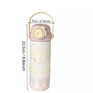ขวดน้ํามือ, ป้องกันการรั่วซึม 316 ถ้วยเก็บความร้อนสแตนเลส, ลูกแมวการ์ตูนแบบพกพาอินเทรนด์ 500 มล. ถ้วยฉนวนสําหรับสาวเลดี้