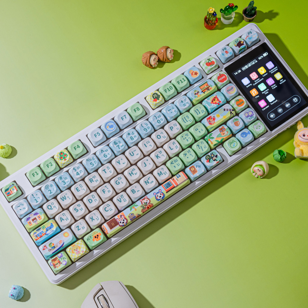 Aula ใหม่ L99 คีย์บอร์ดเชิงกลไทยไร้สายสามโหมด 8000mAh แบตเตอรี่สําหรับเกม Esports 75 การกําหนดค่าพร้