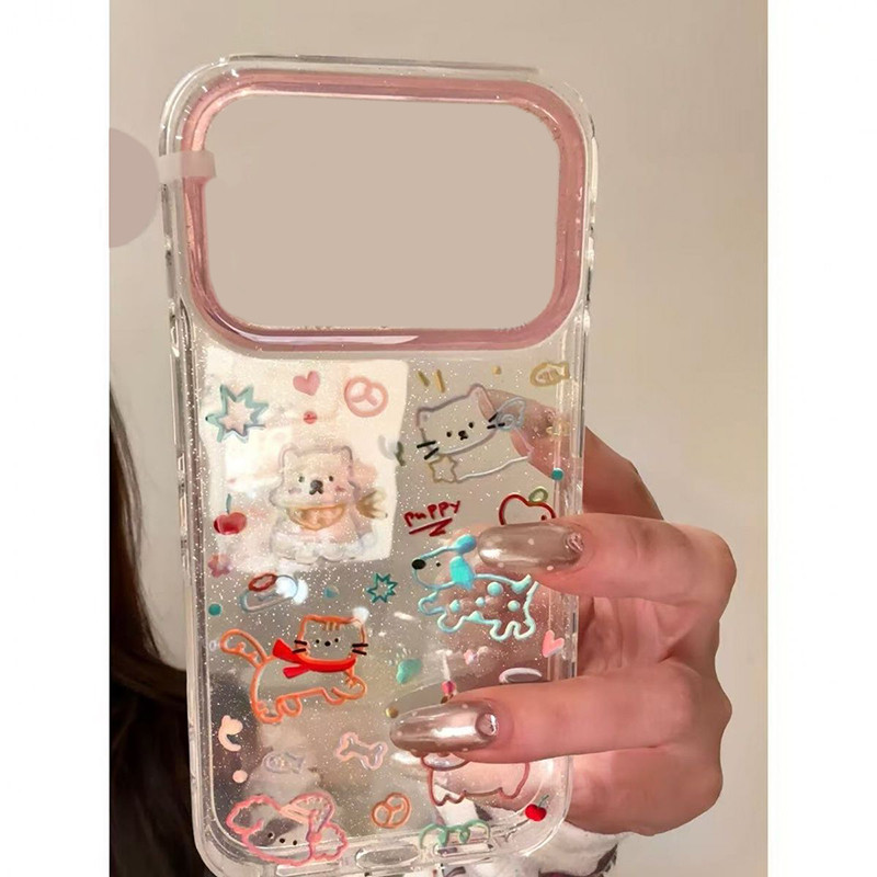 เคสไอโฟน17 เคสใสแวววาวลายสัตว์การ์ตูน ม้า2026 ฮิต สำหรับ IPhone 17 AIR 16 13 12 11 15 14 Pro Max XR X XS 7 14 8 15 Plus