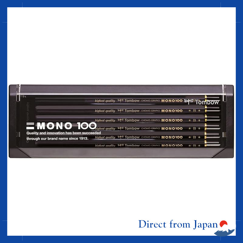 Tombow High-Quality Pencil MONO 100 (High-Density Structure with Ultra-Fine Particles) 1 Dozen
