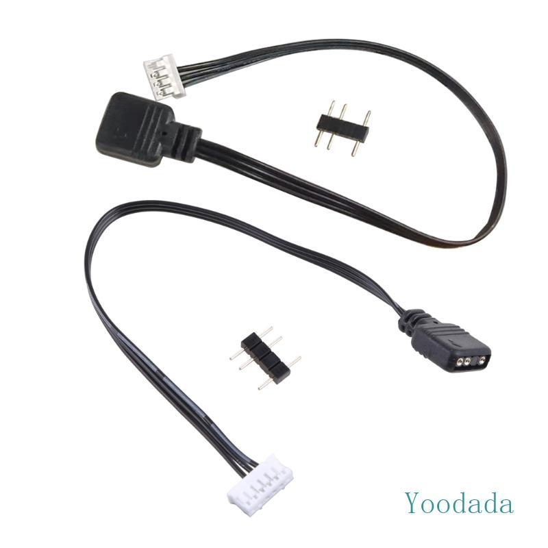 Yoo 5V 3-pin ถึง 6pin 4pin สายแปลง ARGB 3Pin ถึง 4P 6P สําหรับ Coolmoon Controller