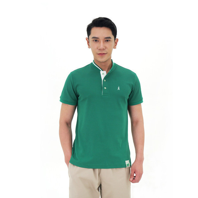 ELLE HOMME เสื้อยืดโปโลคอจีน แขนสั้น  สกรีน โลโก  ELLE HOMME ที่อก มี2สี ให้เลือก รุ่น W8K922