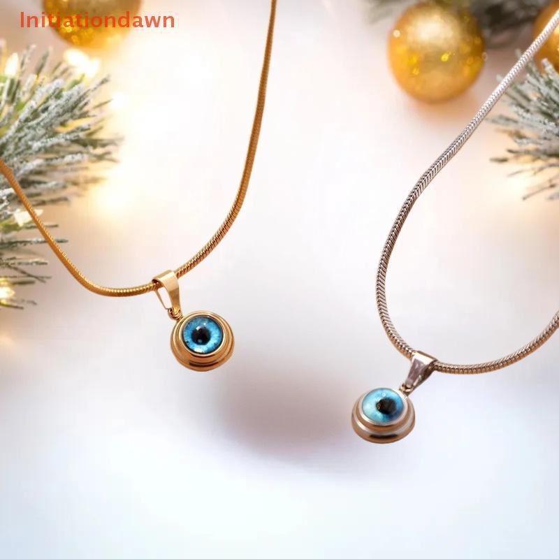 [Initiationdawn] Angel Eyes Clavicle Chain Evil Eye Nelace สําหรับผู้ชายผู้หญิง Evil Eye Choker เครื
