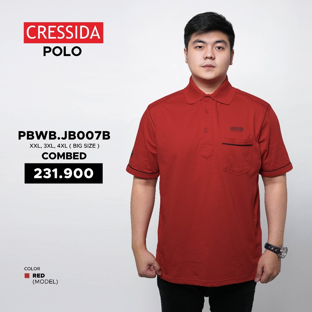 เสื้อโปโลผู้ชาย Cressida ของแท้ คอปกไซส์ใหญ่ - PBWB.JB007B Jumbo