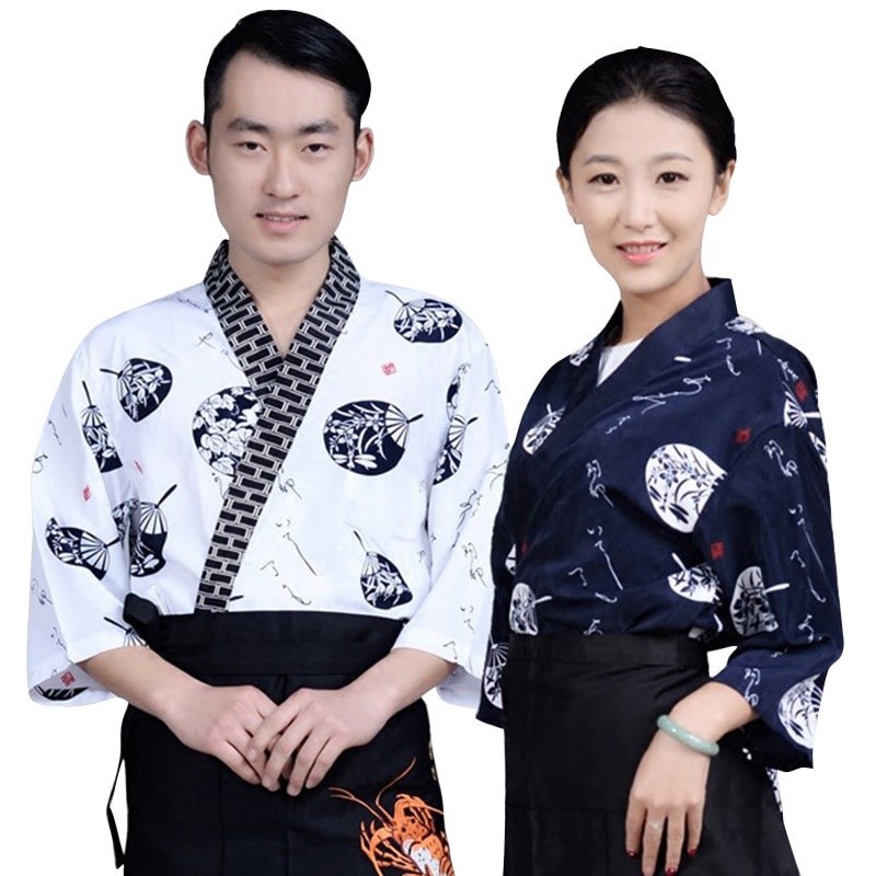 ชุดเครื่องแบบเชฟซูชิญี่ปุ่นสำหรับร้านอาหาร Izakaya คุณภาพสูง