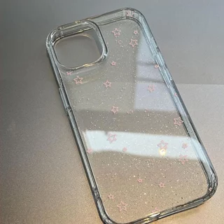 🔥good🔥เคส For iPhone 15 Pro Max iPhone 13 11 เคสใสแบบแวววาว นุ่มสีสันสดใส ดาวห้าแฉกสีสันสดใส Compatible iPhone14 Pro max