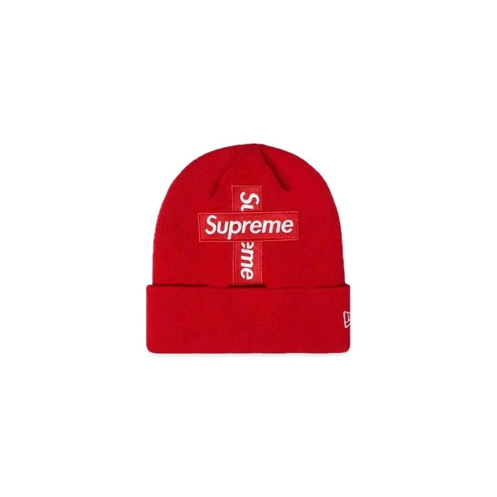 Supreme New Era® Cross Box Logo Beanie Red Unused