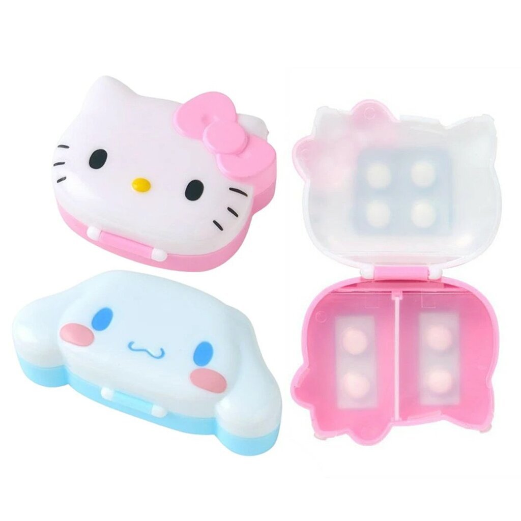 ตลับใส่ยา กล่องใส่ของขนาดเล็ก พกพาลายการ์ตูน Face-shaped Medicine case