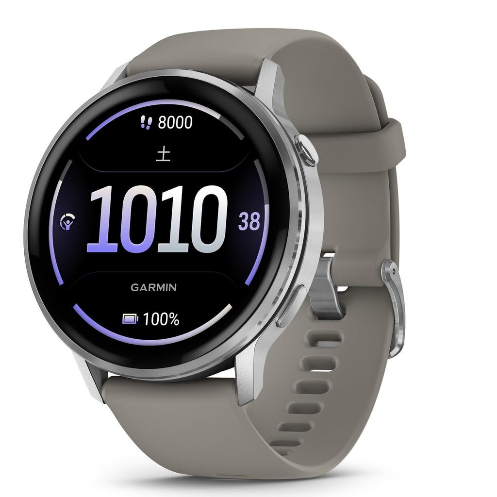 GARMIN Venu 4 Silver/Gray 45mm Smartwatch with AMOLED Display, Long Battery Life, Health and Fitness