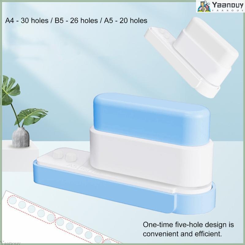 ยา เครื่องเจาะรู 5 หลุม อเนกประสงค์ 5 แผ่นความจุ Ergonomic Handle Paper Punches