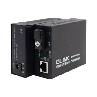 GLINK GCVT-08 Fiber to Lan Media Converter 10/100 MB 20Km (2pcs/1Set)