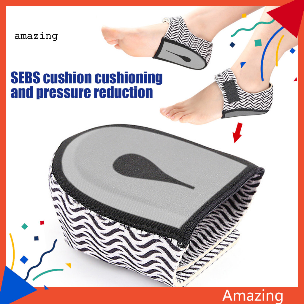 [AM] Foot Heel Protector Heel Sleeve Pad Plantar Fasciitis Heel Cup Anti-slip Sleeve for Pain Relief